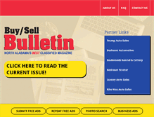 Tablet Screenshot of buysellbulletin.com